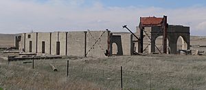 Ruins of potash plant near Antioch