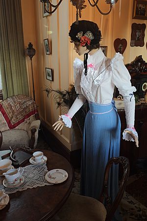 Antique decorations inside historic building in Shantytown