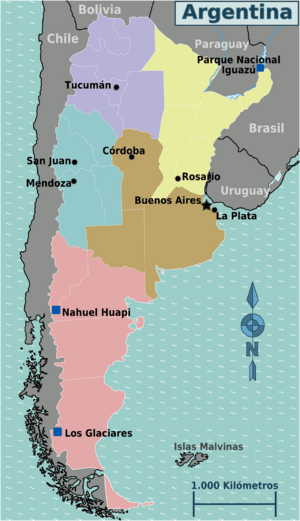 Argentina regions map (es)