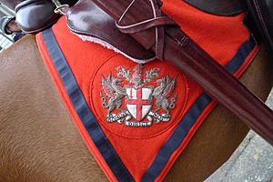 Arms of the City of London on an horse blanket 2011