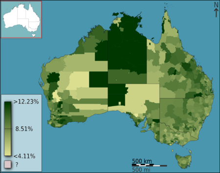 Australian Census 2011 demographic map - Australia by SLA - BCP field 2817 Infants Primary Total Persons
