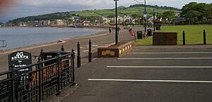 Ayrshire coast at Largs, Scotland looking north
