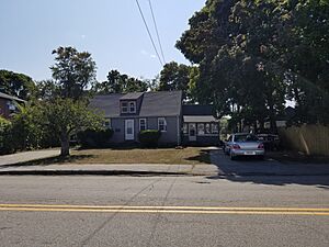 Bickman House at 84 Sea Street in Weymouth Massachusetts USA circa 1650 Right side of building is the oldest house in Weymouth