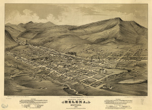 Birds-eye view of Helena, Montana 1875. LOC 75694669