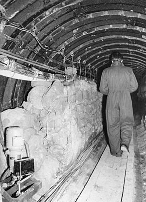 Bundesarchiv Bild 183-37695-0035, Altglienicke, Wasserpumpe im Spionagetunnel