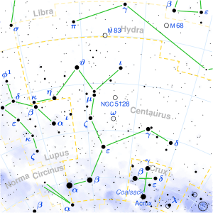 Centaurus constellation map