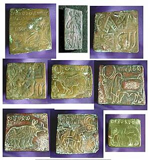 Copper plates with Indus script