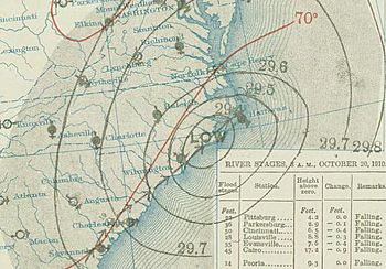 Cuba hurricane 1910-10-20 weather map
