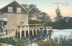 Davis Mill in East Vassalboro, in 1910
