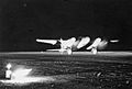 De Havilland Mosquitoat night takeoff