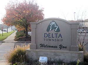 Delta Charter Township Michigan Entrance Sign