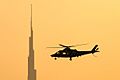 Dubai Police Agusta A-109K-2 in flight at sunset