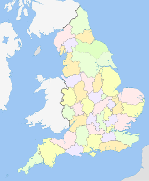 English geographical counties 1889 with ridings