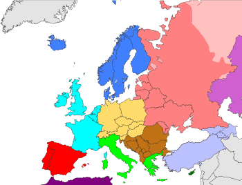 Europe subregion map world factbook