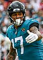 Evan Engram Commanders vs Jaguars SEP2022 (cropped)