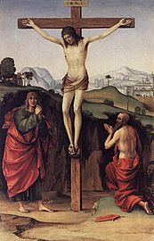 Francesco Francia - Crucifixion with Sts John and Jerome - WGA08167