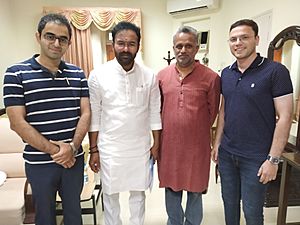 G Kishan Reddy from the BJP with Dr Edmond Fernandes