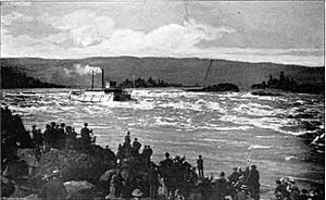 Hassalo running Cascades of Columbia river, May 26, 1881