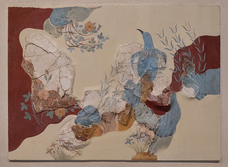 Heraklion — Blue birds fresco