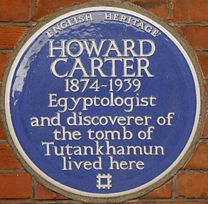 Howard Carter 19 Collingham Gardens blue plaque