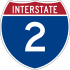 Interstate 2 marker