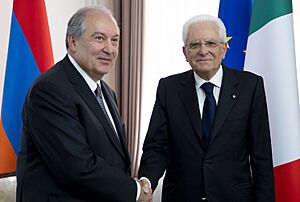 Il Presidente della Repubblica Sergio Mattarella con il Presidente della Repubblica d’Armenia, Armen Sarkissian 03