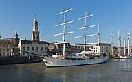 Kampen, schip langs de IJsselkade foto5 2016-02-17 10.50