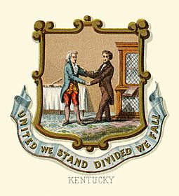 Kentucky state coat of arms (illustrated, 1876)
