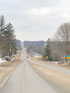 Looking west into Kingsley, Michigan