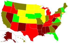 Map, USA, states, education ranking 2019 - U.S. News & World Report
