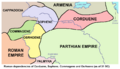 Map of Roman dependency of Sophene, Corduene, Commagene, and Osrhoene as of 31 BC