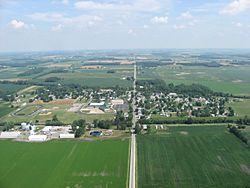 Aerial view of McGuffey from the south
