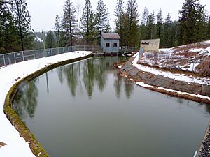 Meyers Falls Power Plant diversion canal - Kettle Falls Washington