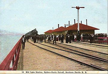 Mid Lake Station Great Salt Lake Souithern Pacific Railroad