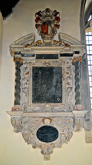 Monument SirHerbertPerrott Died1683 StMargaret'sChurch Wellington Herefordshire