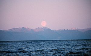 Moonrise in Chatham Strait
