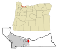 Multnomah County Oregon Incorporated and Unincorporated areas Troutdale Highlighted
