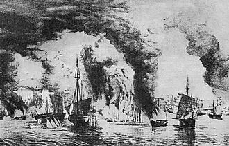 Naval battle between Taiping-Qing on Yangtze