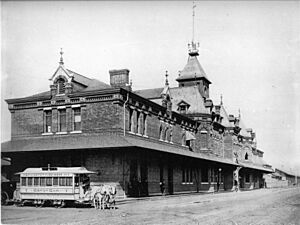 Pere Marquette Railroad Station on Potter Street 1888