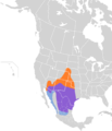Peucaea cassinii map