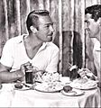Randolph Scott and Cary Grant over a seafood lunch
