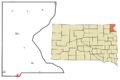 Roberts County South Dakota Incorporated and Unincorporated areas Summit Highlighted