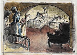 Royal Herbert Hospital, Woolwich- Basement Ward Art.IWMARTLD1547