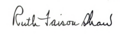 Ruth Faison Shaw signature
