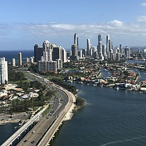 Skylines of Surfers Paradise, Queensland in January 2017