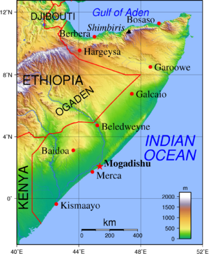 Somalia Topography en