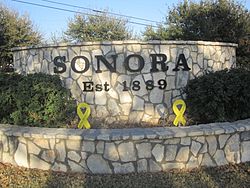 Sonora entrance sign