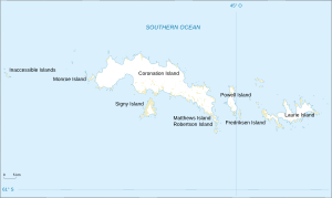 Map showing the location of Cape Robertson