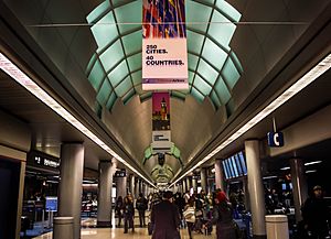 Terminal 3, Concourse H at Chicago O'Hare International Airport in Chicago, Illinois on January 1st, 2014