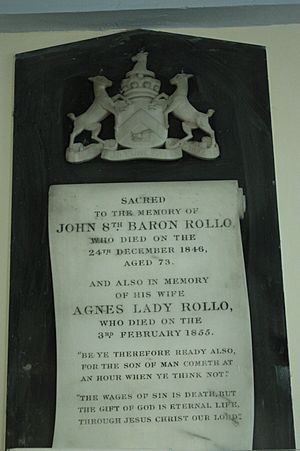 The grave of John 8th Lord Rollo, Dunning